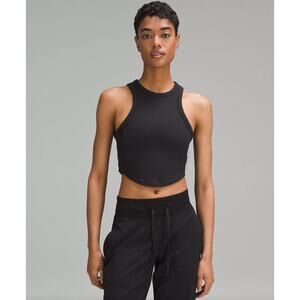 Women's Lululemon Hold Tight Cropped Tank Top Black - 6